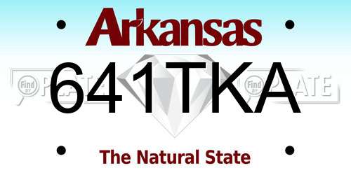 641TKA Arkansas License Plate