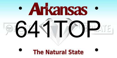 641TOP Arkansas License Plate