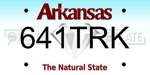 641TRK Arkansas License Plate
