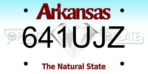 641UJZ Arkansas License Plate