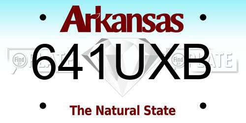 641UXB Arkansas License Plate