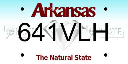 641VLH Arkansas License Plate