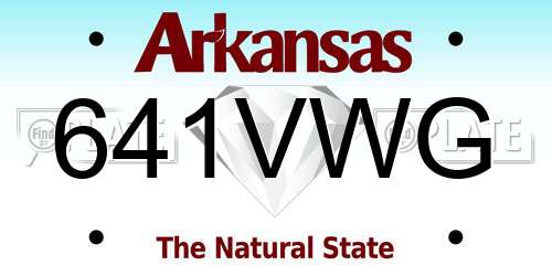 641VWG Arkansas License Plate