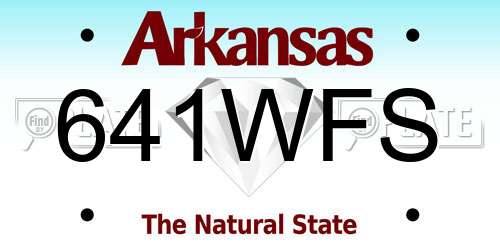 641WFS Arkansas License Plate