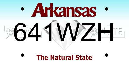 641WZH Arkansas License Plate