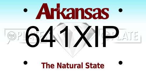 641XIP Arkansas License Plate