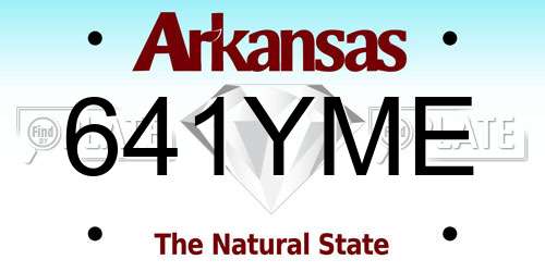 641YME Arkansas License Plate