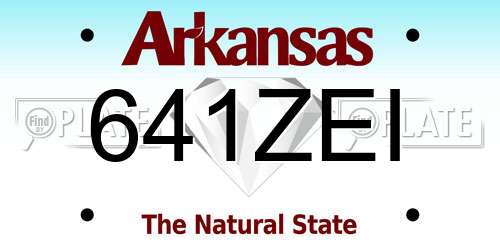 641ZEI Arkansas License Plate