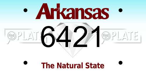 6421 Arkansas License Plate