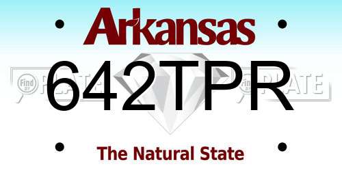 642TPR Arkansas License Plate
