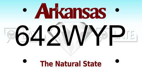 642WYP Arkansas License Plate