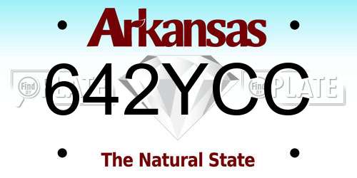 642YCC Arkansas License Plate