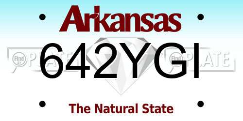 642YGI Arkansas License Plate