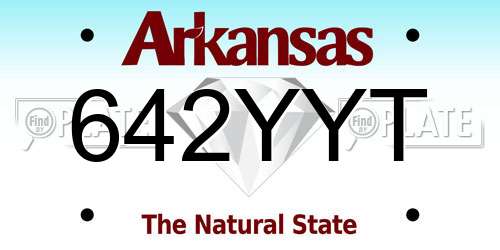 642YYT Arkansas License Plate