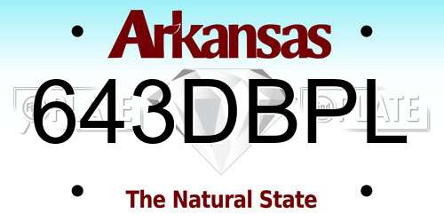 643DBPL Arkansas License Plate