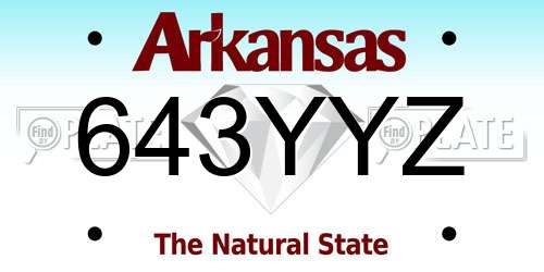 643YYZ Arkansas License Plate