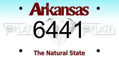 6441 Arkansas License Plate
