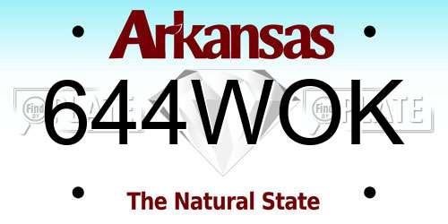 644WOK Arkansas License Plate