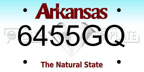 6455GQ Arkansas License Plate