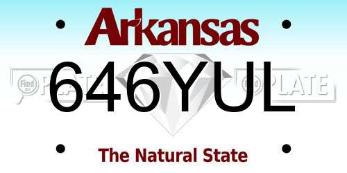 646YUL Arkansas License Plate