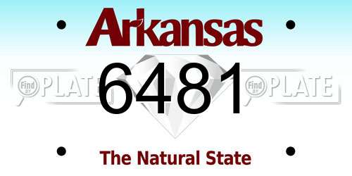 6481 Arkansas License Plate