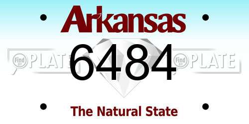 6484 Arkansas License Plate