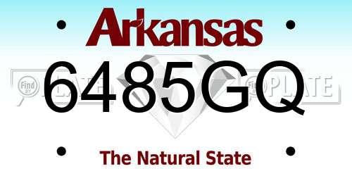 6485GQ Arkansas License Plate