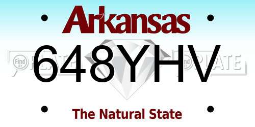 648YHV Arkansas License Plate