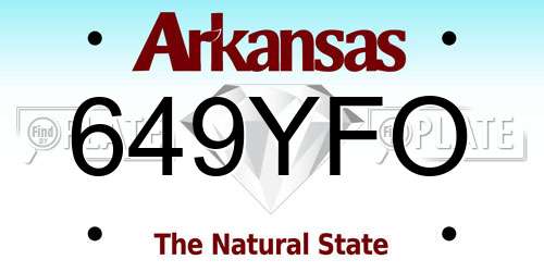 649YFO Arkansas License Plate