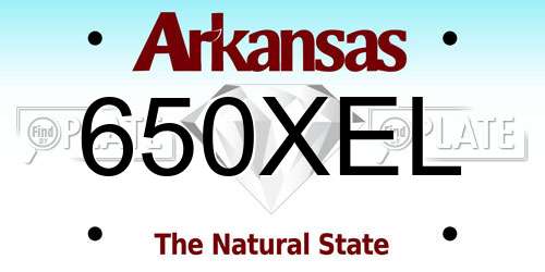 650XEL Arkansas License Plate