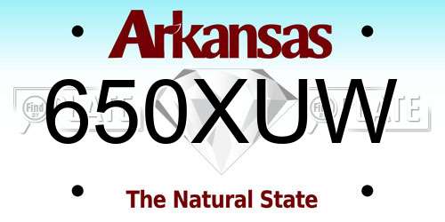 650XUW Arkansas License Plate