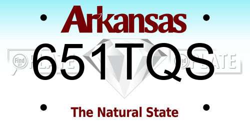 651TQS Arkansas License Plate