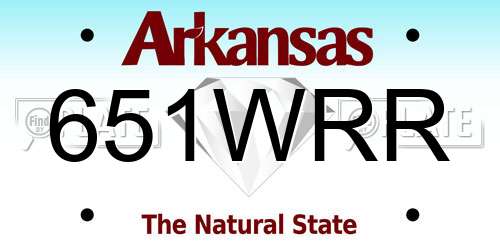 651WRR Arkansas License Plate