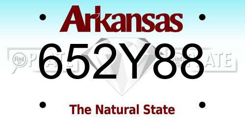 652Y88 Arkansas License Plate
