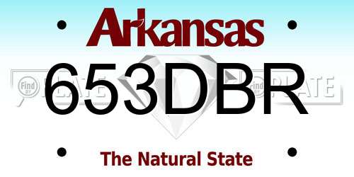 653DBR Arkansas License Plate