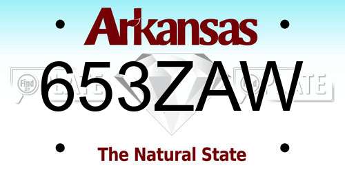 653ZAW Arkansas License Plate