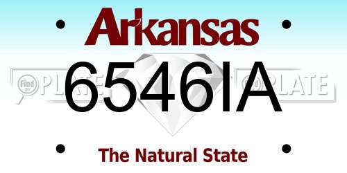 6546IA Arkansas License Plate