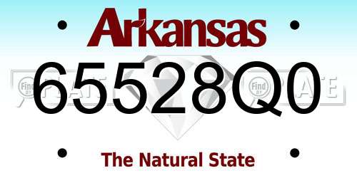 65528Q0 Arkansas License Plate