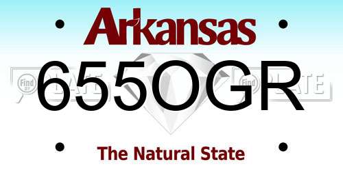 655OGR Arkansas License Plate
