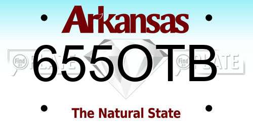 655OTB Arkansas License Plate