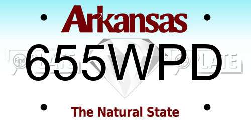 655WPD Arkansas License Plate