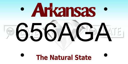 656AGA Arkansas License Plate