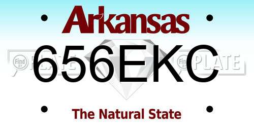 656EKC Arkansas License Plate