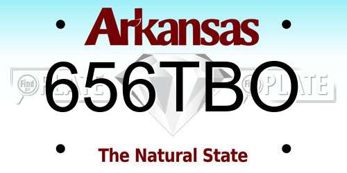 656TBO Arkansas License Plate