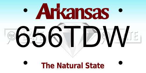 656TDW Arkansas License Plate