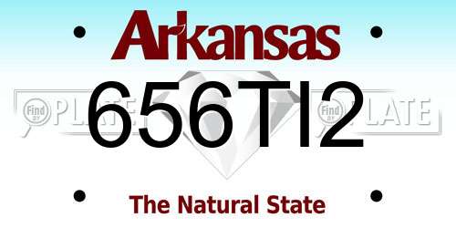656TI2 Arkansas License Plate