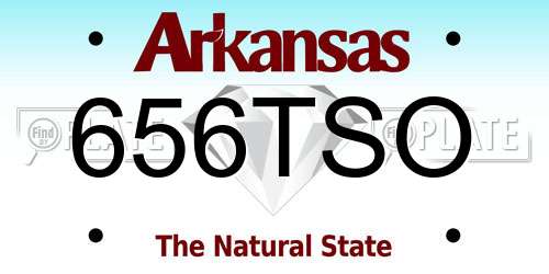 656TSO Arkansas License Plate