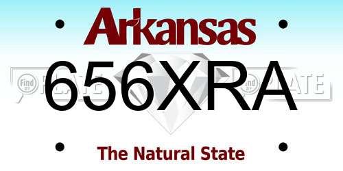656XRA Arkansas License Plate