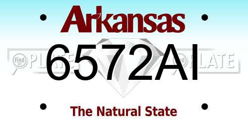 6572AI Arkansas License Plate