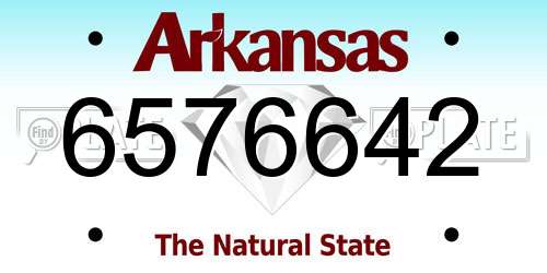6576642 Arkansas License Plate